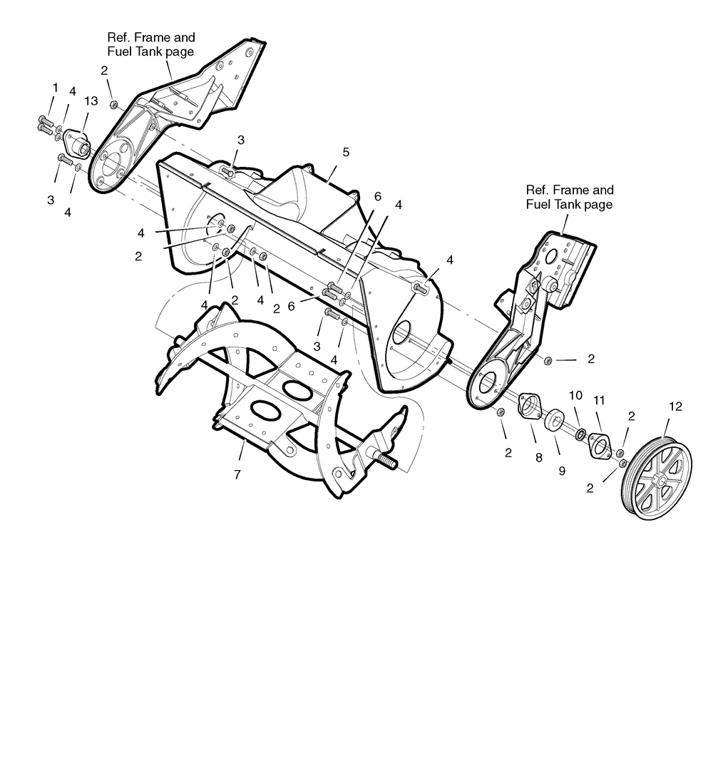 Auger And Housing Diagram and Parts List for 622594X85NC-SNOWSTORM 2006 Briggs and Stratton Snow Blower